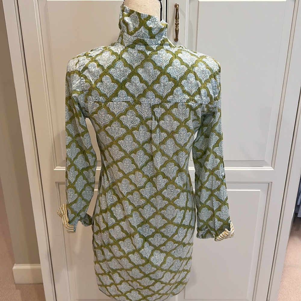 Roller Rabbit Tunic - Button Placket And Contrast… - image 6